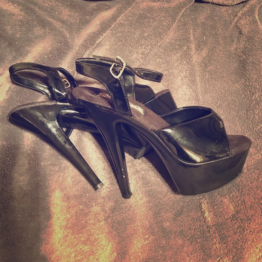 Patent Black Heels